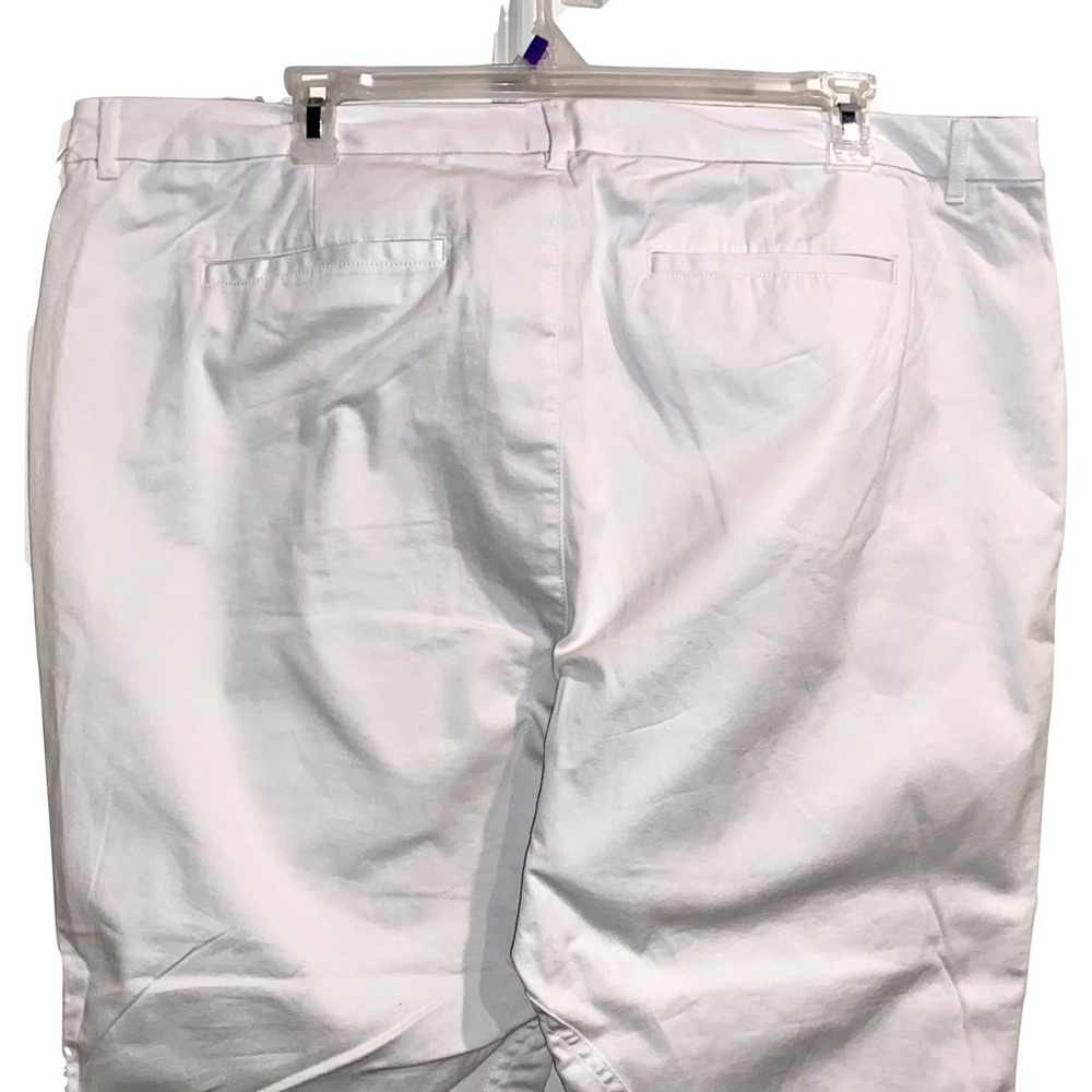 NWT Lauren Ralph Lauren White Cotten Stretch 4 Pockets Pants Equestrian Size 22W - Picture 6 of 12